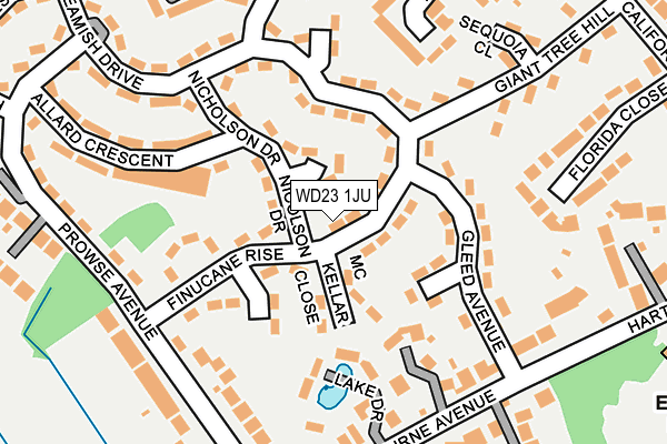 WD23 1JU map - OS OpenMap – Local (Ordnance Survey) WD23 1JU map - OS OpenMap – Local (Ordnance Survey)