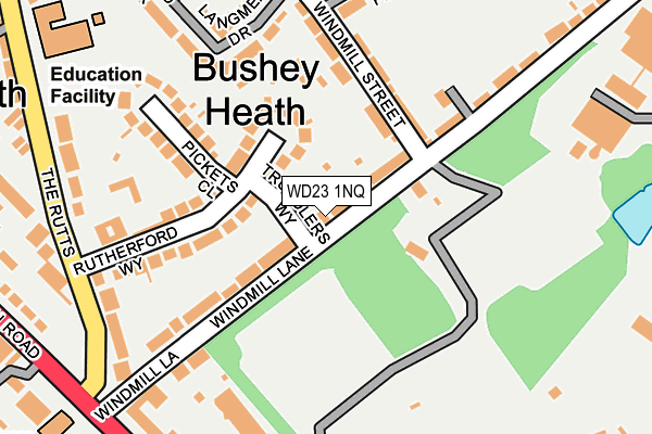 WD23 1NQ map - OS OpenMap – Local (Ordnance Survey)