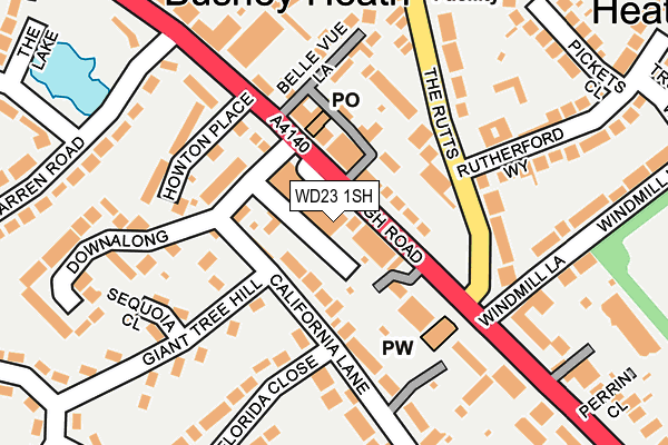 WD23 1SH map - OS OpenMap – Local (Ordnance Survey) WD23 1SH map - OS OpenMap – Local (Ordnance Survey)