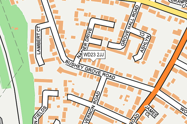 WD23 2JJ map - OS OpenMap – Local (Ordnance Survey) WD23 2JJ map - OS OpenMap – Local (Ordnance Survey)