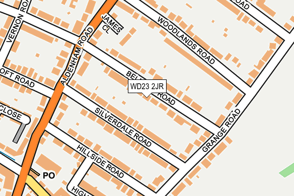 WD23 2JR map - OS OpenMap – Local (Ordnance Survey) WD23 2JR map - OS OpenMap – Local (Ordnance Survey)