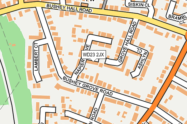 WD23 2JX map - OS OpenMap – Local (Ordnance Survey) WD23 2JX map - OS OpenMap – Local (Ordnance Survey)