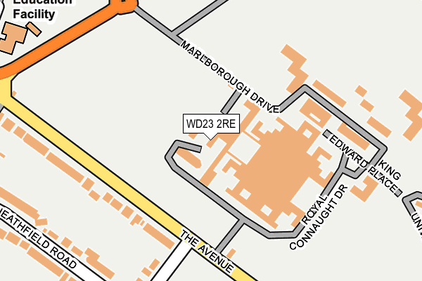 WD23 2RE map - OS OpenMap – Local (Ordnance Survey) WD23 2RE map - OS OpenMap – Local (Ordnance Survey)