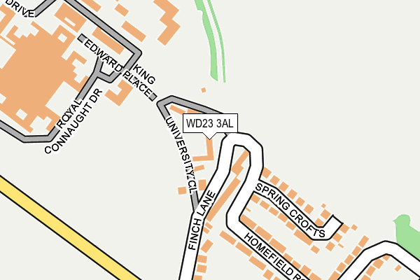 WD23 3AL map - OS OpenMap – Local (Ordnance Survey) WD23 3AL map - OS OpenMap – Local (Ordnance Survey)