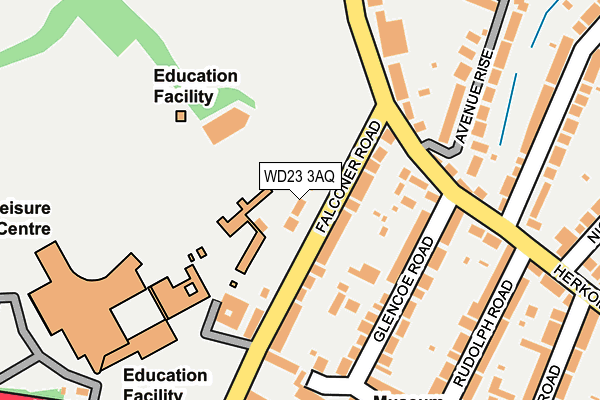 WD23 3AQ map - OS OpenMap – Local (Ordnance Survey) WD23 3AQ map - OS OpenMap – Local (Ordnance Survey)