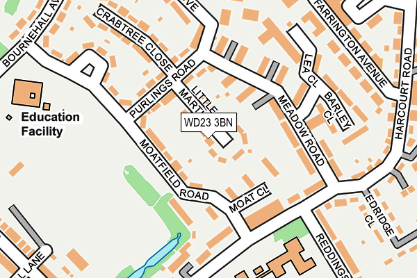 WD23 3BN map - OS OpenMap – Local (Ordnance Survey) WD23 3BN map - OS OpenMap – Local (Ordnance Survey)