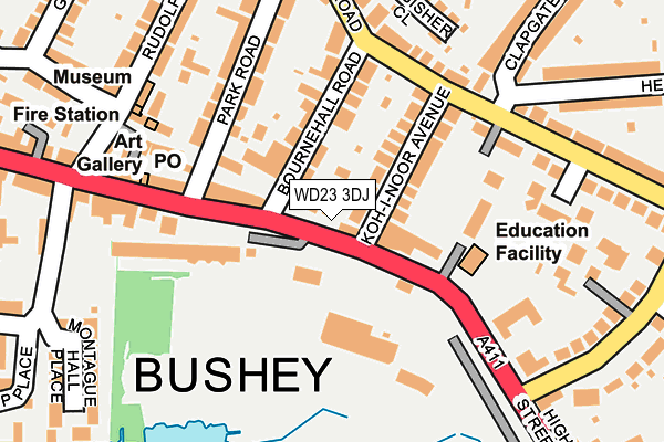 WD23 3DJ map - OS OpenMap – Local (Ordnance Survey) WD23 3DJ map - OS OpenMap – Local (Ordnance Survey)