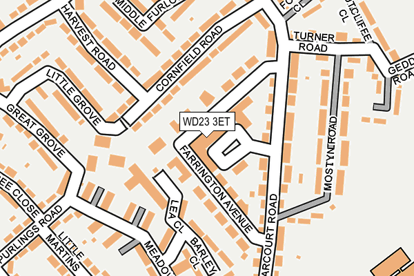 WD23 3ET map - OS OpenMap – Local (Ordnance Survey) WD23 3ET map - OS OpenMap – Local (Ordnance Survey)