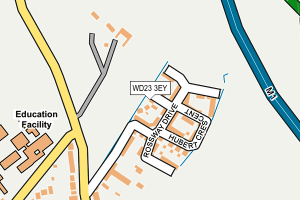 WD23 3EY map - OS OpenMap – Local (Ordnance Survey) WD23 3EY map - OS OpenMap – Local (Ordnance Survey)