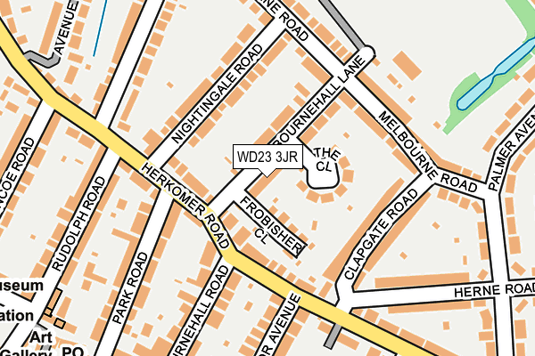 WD23 3JR map - OS OpenMap – Local (Ordnance Survey) WD23 3JR map - OS OpenMap – Local (Ordnance Survey)