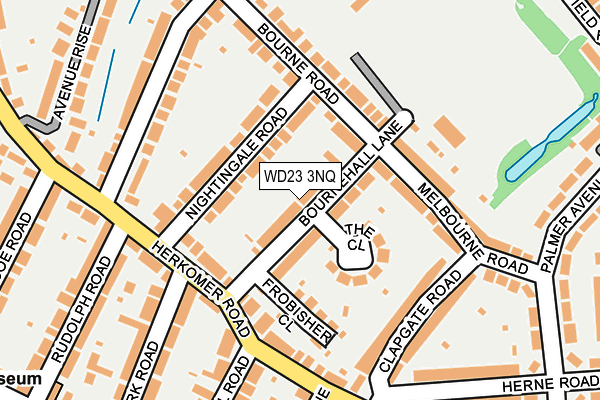 WD23 3NQ map - OS OpenMap – Local (Ordnance Survey) WD23 3NQ map - OS OpenMap – Local (Ordnance Survey)