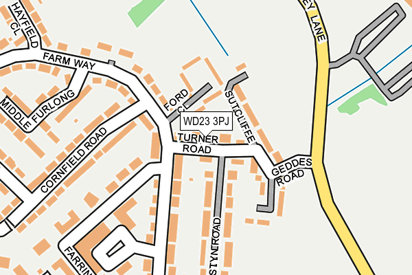 WD23 3PJ map - OS OpenMap – Local (Ordnance Survey) WD23 3PJ map - OS OpenMap – Local (Ordnance Survey)