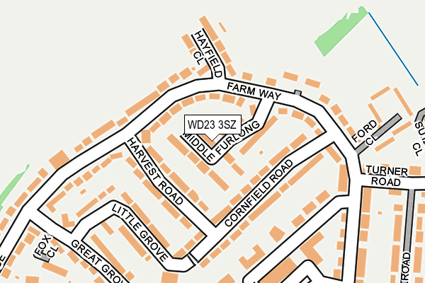 WD23 3SZ map - OS OpenMap – Local (Ordnance Survey) WD23 3SZ map - OS OpenMap – Local (Ordnance Survey)