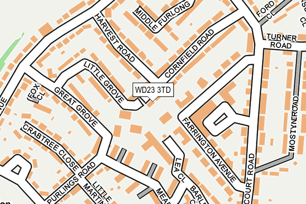 WD23 3TD map - OS OpenMap – Local (Ordnance Survey) WD23 3TD map - OS OpenMap – Local (Ordnance Survey)