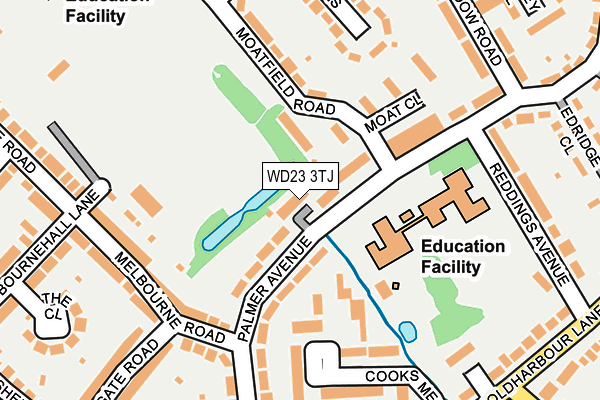 WD23 3TJ map - OS OpenMap – Local (Ordnance Survey) WD23 3TJ map - OS OpenMap – Local (Ordnance Survey)