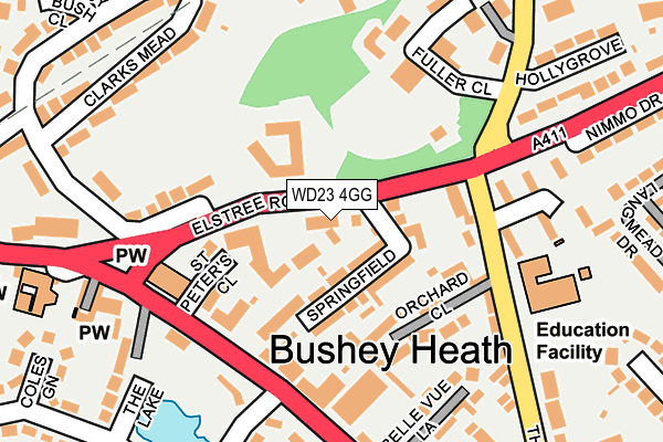 WD23 4GG map - OS OpenMap – Local (Ordnance Survey)