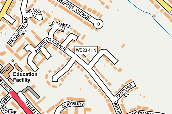WD23 4HN map - OS OpenMap – Local (Ordnance Survey) WD23 4HN map - OS OpenMap – Local (Ordnance Survey)