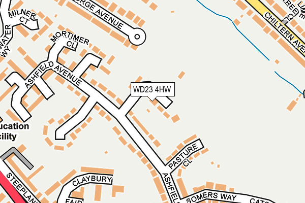 WD23 4HW map - OS OpenMap – Local (Ordnance Survey) WD23 4HW map - OS OpenMap – Local (Ordnance Survey)
