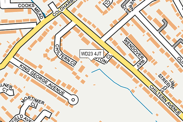 WD23 4JT map - OS OpenMap – Local (Ordnance Survey) WD23 4JT map - OS OpenMap – Local (Ordnance Survey)