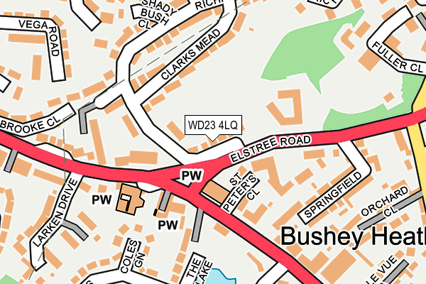 WD23 4LQ map - OS OpenMap – Local (Ordnance Survey) WD23 4LQ map - OS OpenMap – Local (Ordnance Survey)