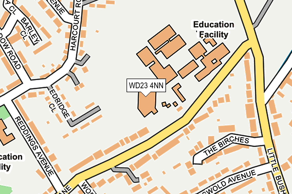 WD23 4NN map - OS OpenMap – Local (Ordnance Survey) WD23 4NN map - OS OpenMap – Local (Ordnance Survey)