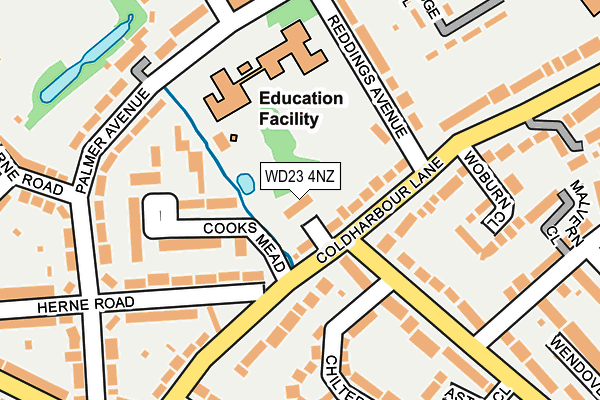 WD23 4NZ map - OS OpenMap – Local (Ordnance Survey) WD23 4NZ map - OS OpenMap – Local (Ordnance Survey)