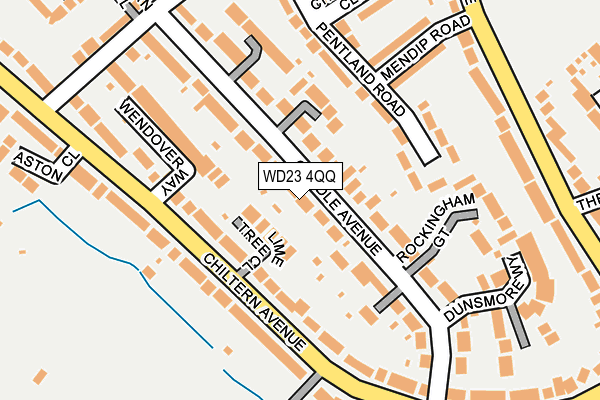 WD23 4QQ map - OS OpenMap – Local (Ordnance Survey) WD23 4QQ map - OS OpenMap – Local (Ordnance Survey)