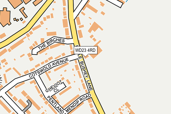 WD23 4RD map - OS OpenMap – Local (Ordnance Survey) WD23 4RD map - OS OpenMap – Local (Ordnance Survey)