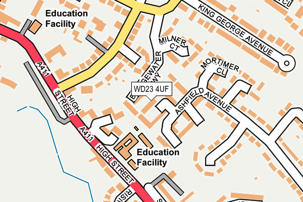 WD23 4UF map - OS OpenMap – Local (Ordnance Survey)