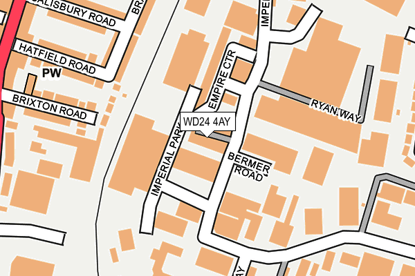 WD24 4AY map - OS OpenMap – Local (Ordnance Survey) WD24 4AY map - OS OpenMap – Local (Ordnance Survey)