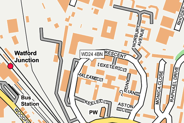 WD24 4BN map - OS OpenMap – Local (Ordnance Survey) WD24 4BN map - OS OpenMap – Local (Ordnance Survey)