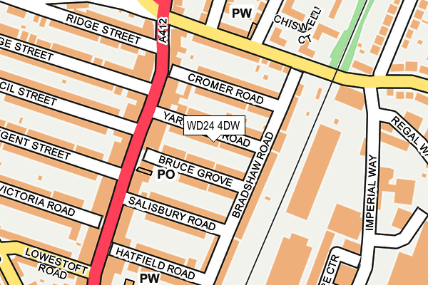 WD24 4DW map - OS OpenMap – Local (Ordnance Survey) WD24 4DW map - OS OpenMap – Local (Ordnance Survey)