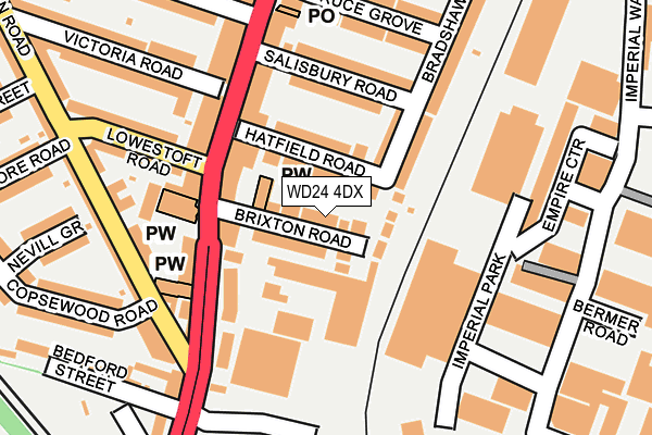 WD24 4DX map - OS OpenMap – Local (Ordnance Survey) WD24 4DX map - OS OpenMap – Local (Ordnance Survey)