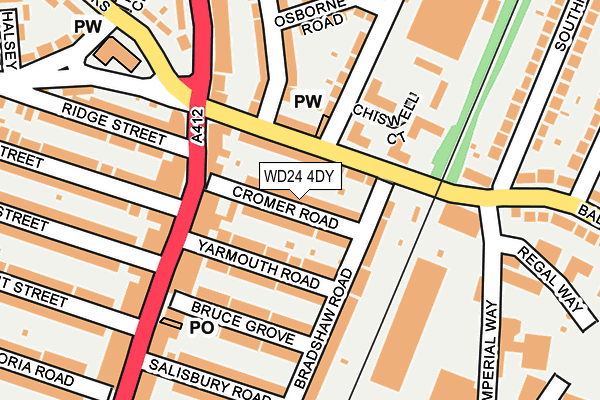 WD24 4DY map - OS OpenMap – Local (Ordnance Survey) WD24 4DY map - OS OpenMap – Local (Ordnance Survey)