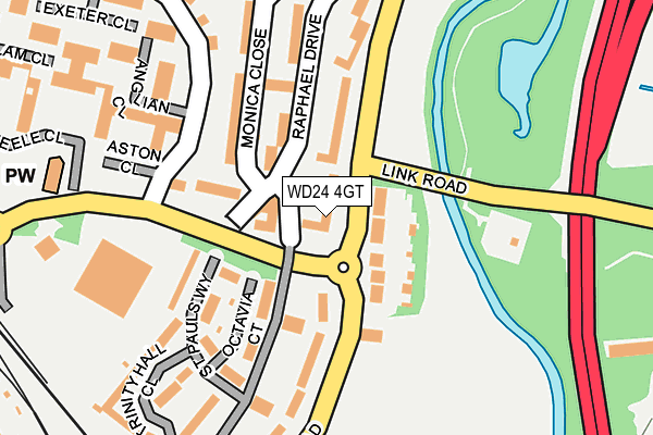 WD24 4GT map - OS OpenMap – Local (Ordnance Survey) WD24 4GT map - OS OpenMap – Local (Ordnance Survey)