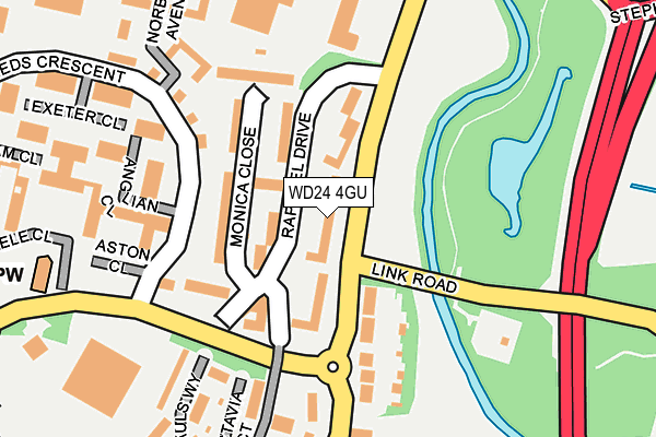 WD24 4GU map - OS OpenMap – Local (Ordnance Survey) WD24 4GU map - OS OpenMap – Local (Ordnance Survey)