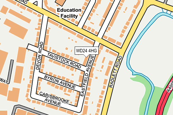 WD24 4HG map - OS OpenMap – Local (Ordnance Survey) WD24 4HG map - OS OpenMap – Local (Ordnance Survey)