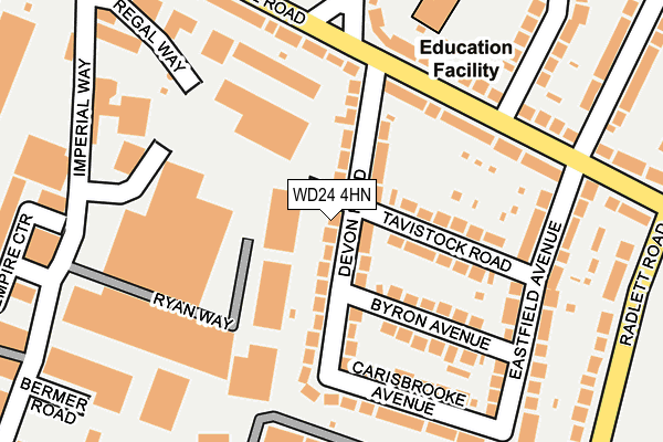 WD24 4HN map - OS OpenMap – Local (Ordnance Survey) WD24 4HN map - OS OpenMap – Local (Ordnance Survey)
