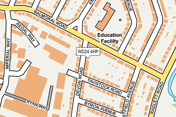 WD24 4HP map - OS OpenMap – Local (Ordnance Survey) WD24 4HP map - OS OpenMap – Local (Ordnance Survey)