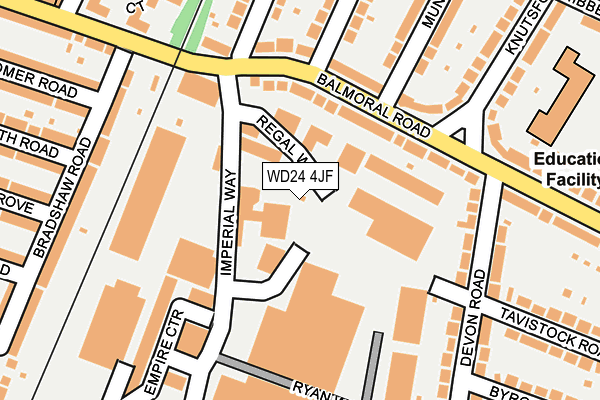 WD24 4JF map - OS OpenMap – Local (Ordnance Survey) WD24 4JF map - OS OpenMap – Local (Ordnance Survey)