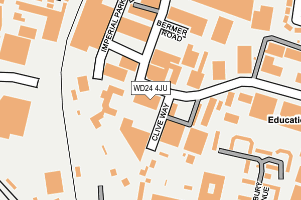 WD24 4JU map - OS OpenMap – Local (Ordnance Survey) WD24 4JU map - OS OpenMap – Local (Ordnance Survey)