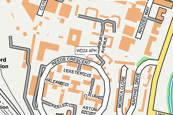 WD24 4PH map - OS OpenMap – Local (Ordnance Survey) WD24 4PH map - OS OpenMap – Local (Ordnance Survey)
