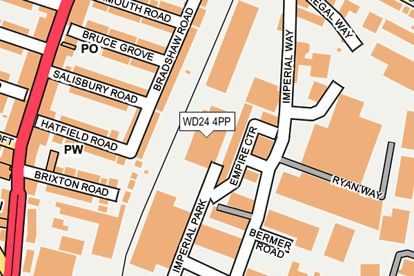 WD24 4PP map - OS OpenMap – Local (Ordnance Survey) WD24 4PP map - OS OpenMap – Local (Ordnance Survey)