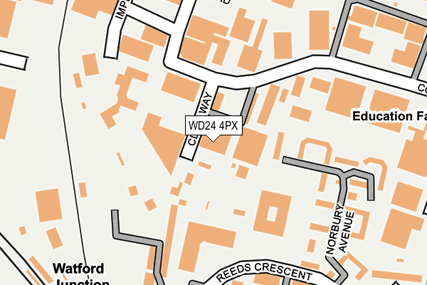 WD24 4PX map - OS OpenMap – Local (Ordnance Survey) WD24 4PX map - OS OpenMap – Local (Ordnance Survey)