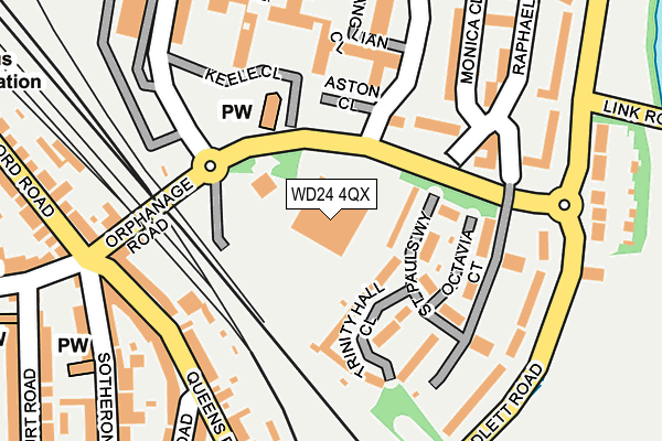 WD24 4QX map - OS OpenMap – Local (Ordnance Survey) WD24 4QX map - OS OpenMap – Local (Ordnance Survey)