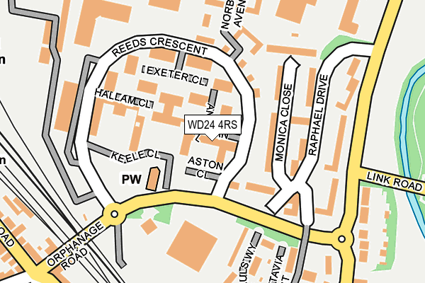 WD24 4RS map - OS OpenMap – Local (Ordnance Survey) WD24 4RS map - OS OpenMap – Local (Ordnance Survey)