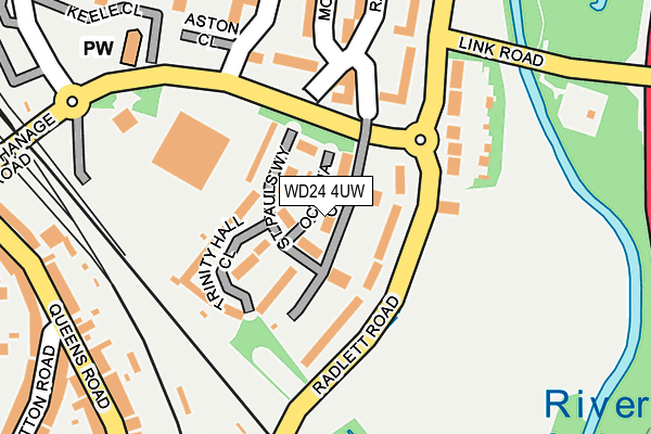 WD24 4UW map - OS OpenMap – Local (Ordnance Survey) WD24 4UW map - OS OpenMap – Local (Ordnance Survey)