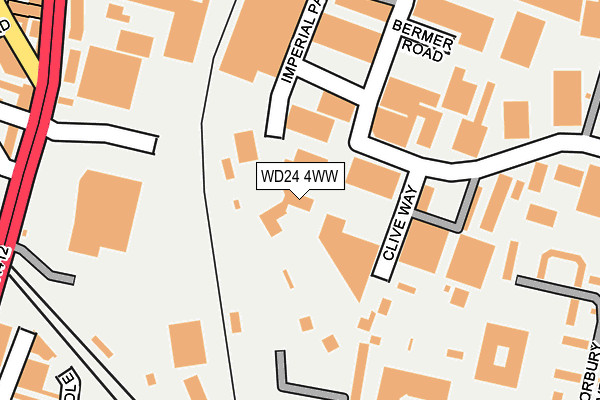 WD24 4WW map - OS OpenMap – Local (Ordnance Survey) WD24 4WW map - OS OpenMap – Local (Ordnance Survey)