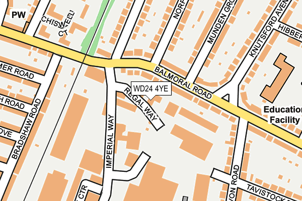 WD24 4YE map - OS OpenMap – Local (Ordnance Survey) WD24 4YE map - OS OpenMap – Local (Ordnance Survey)