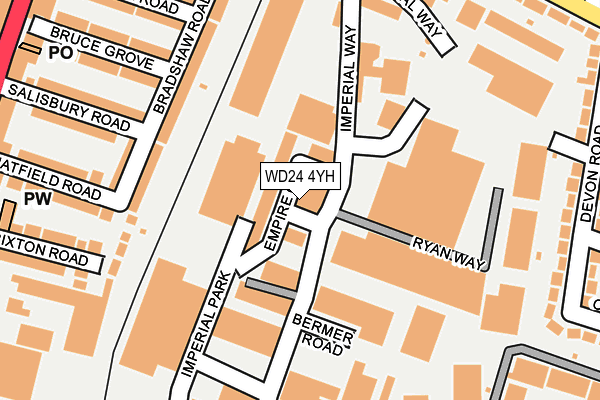 WD24 4YH map - OS OpenMap – Local (Ordnance Survey) WD24 4YH map - OS OpenMap – Local (Ordnance Survey)